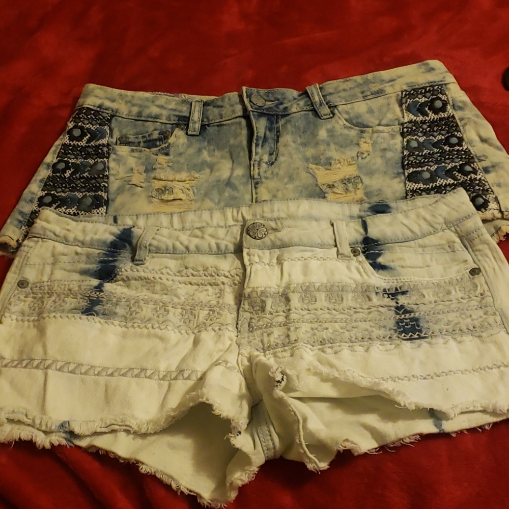 Jean shorts pair